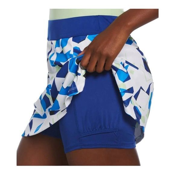 Grand Slam Skort Women's Small Blue Abstract‎ Print Side Pleat Tennis Pickleball - Picture 6 of 12